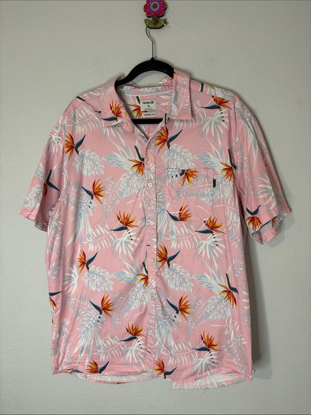 Hurley Hawaiian Shirt Bird of Paradise Cotton XL